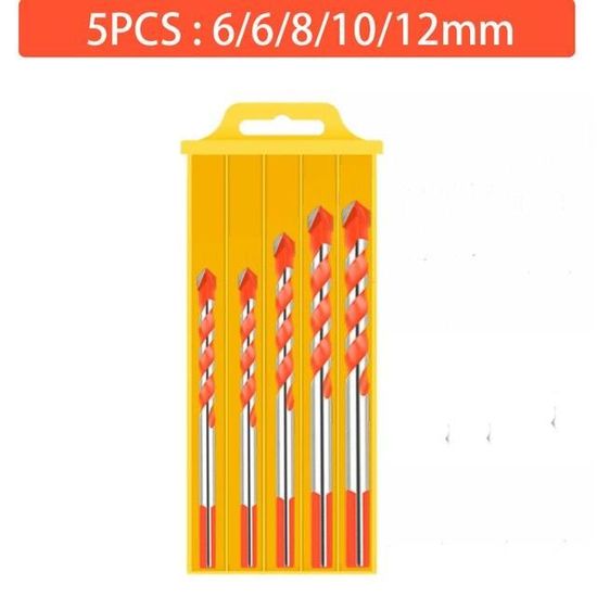 Foret Carbure Longueur 90 Mm - Pour Verre, Carrelage, Métal, Bois - Tailles 6, 8, 10, 12 Mm (vendu à L'unité)