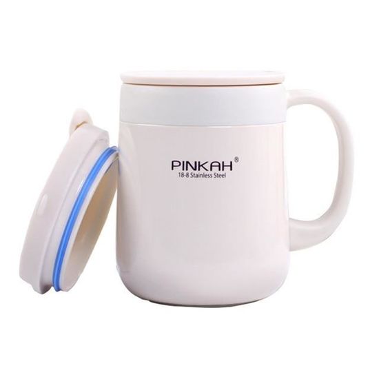 Tasse Isotherme ELAKIRI 460ml - Acier Inoxydable 316 - Garde Chaud 6h/Froid 8h - Étanche Avec Dragonne