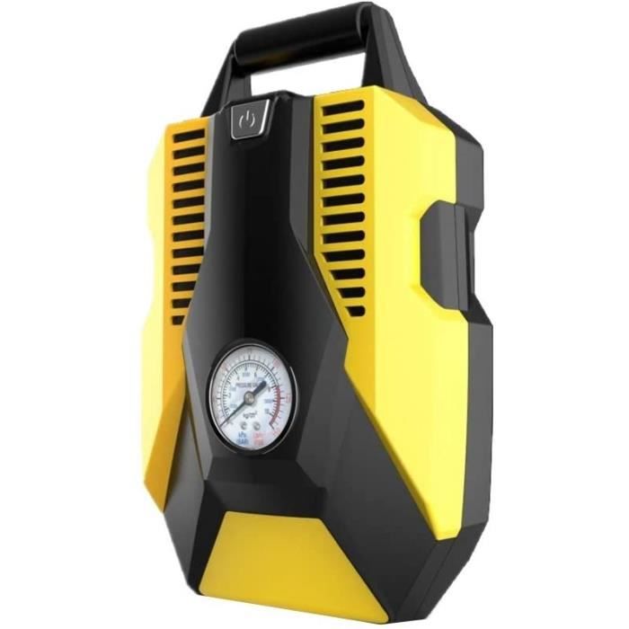 Pompe à pied Dunlop | avec nanomètre | compact | jaune | gonfleur de