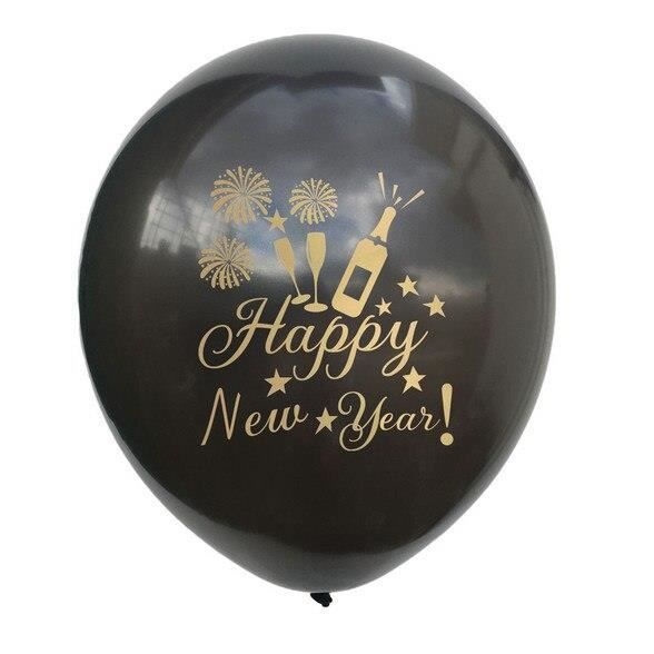 Heliumballong Happy New Year Flaska Guld Inkl helium