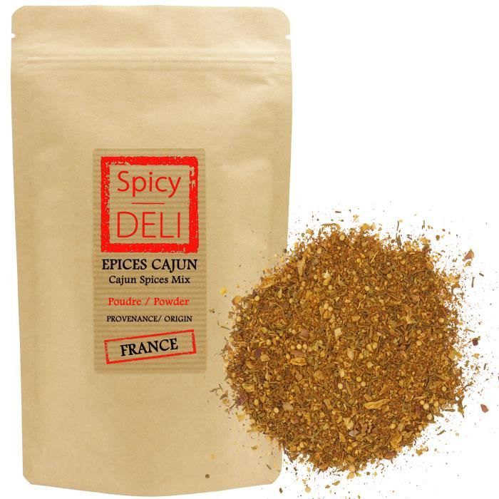 Mélange d'épices -Cajun- en sachet kraft alimentaire refermable 100gr.