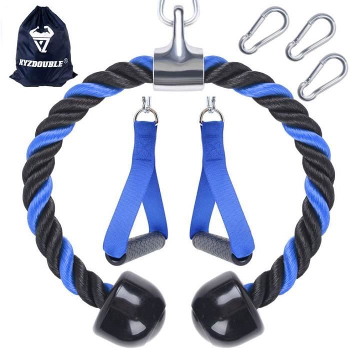 Corde Triceps des Sports Musculation des Triceps Nylon Poignées Antidérapantes de Dorsal, Biceps, Triceps, Gym ou Maison 41