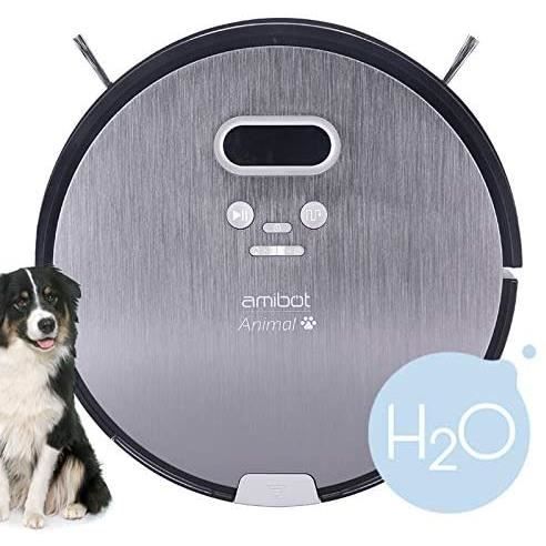 AMIBOT Animal Premium H2O - Robots Aspirateurs et laveurs spécial Poils d'animaux