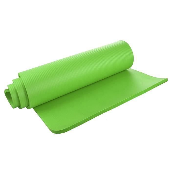 Tapis de yoga 15mm epais Exercice Fitness Physio Pilates Gym Mat Non Slip Mat Accident, Fruit vert