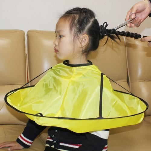 1 pièces pratique enfants enfants imperméable coupe de cheveux receveur tablier Cape parapluie coiffeur outil bébé soins WL7989