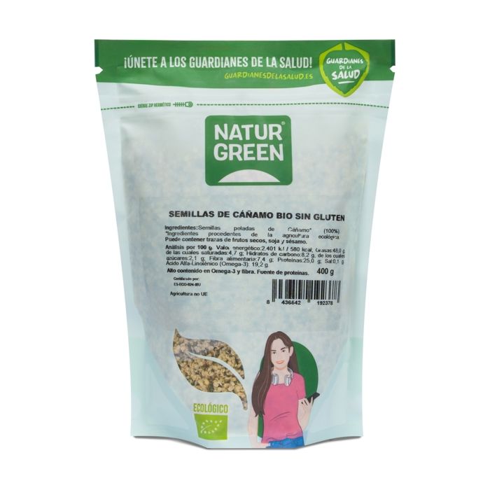 NATURGREEN - Graines de chanvre 400 g