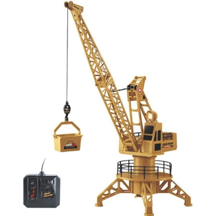 VEHICULE MINIATURE ASSEMBLE ENGIN TERRESTRE MINIATURE ASSEMBLE Grue à Tour de Construction RC Modèle de Radiocom445