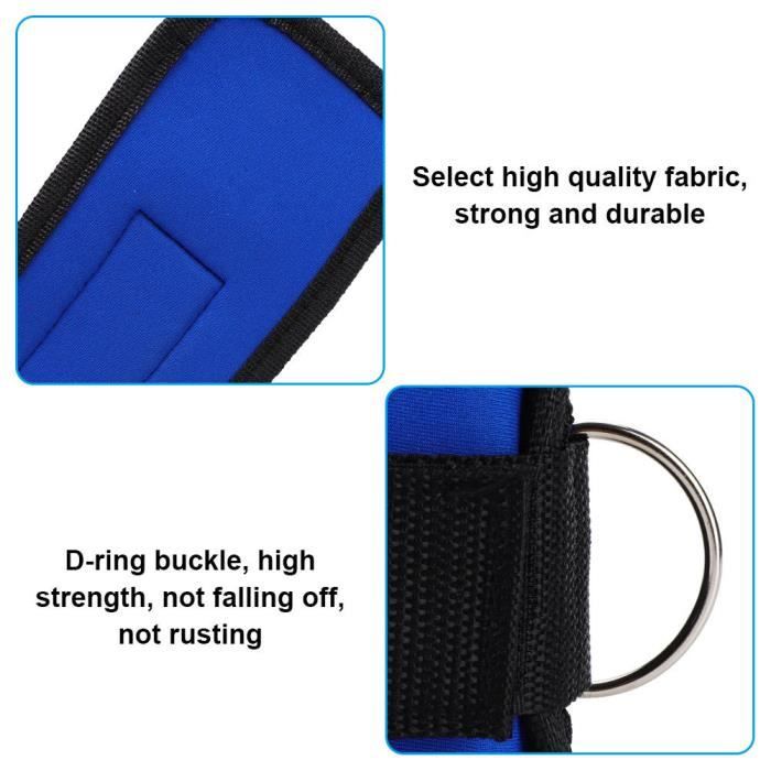 Drfeify sangle de force de jambe Sangles de cheville Jambe Musculation Anneau de pied Power Strap pour le fitness (bleu)