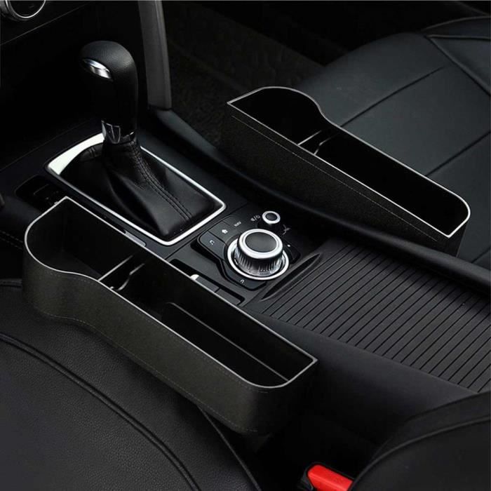 Rangement,Côté conducteur de voiture ABS siège en plastique espace boîte de rangement organisateur de poche - Type Black Pair
