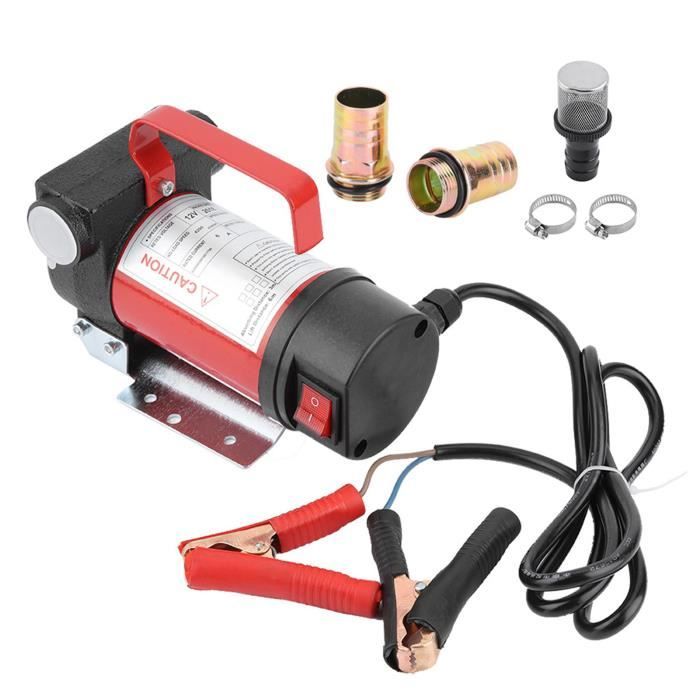 Pompe de Transfert d'Huile, Pompe à Diesel Électrique Pompe de Liquide 12V 160W 40L-min avec Microfiltre HB036