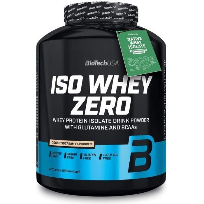 Iso Whey Zero 2.27kg COOKIES and CREAM Proteine ISOLATE 2270g Biotech USA