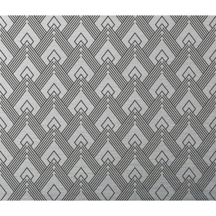 Crédence adhésive en aluminium Art déco - L. 20 x l. 20 cm - Noir