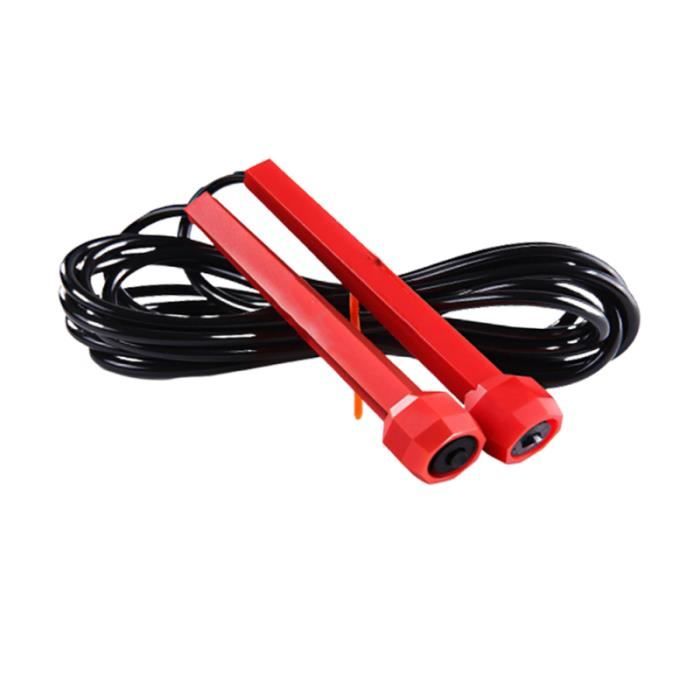 1 corde à sauter rouge de haute qualité durable poignée résistante à l'usure à pour JUMPING ROPE