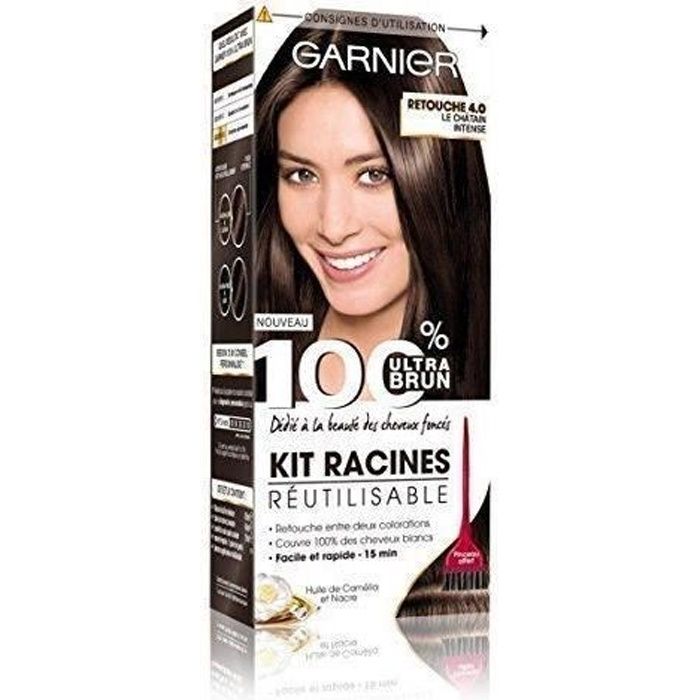 GARNIER 100% Brun Mini Kit Coloration Permanente Racine Châtain