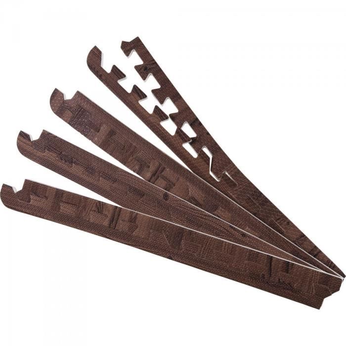 Gorilla Sports - 8 x Embouts de finition pour Tapis de protection 1,2cm en mousse EVA - BOIS FONCÉ