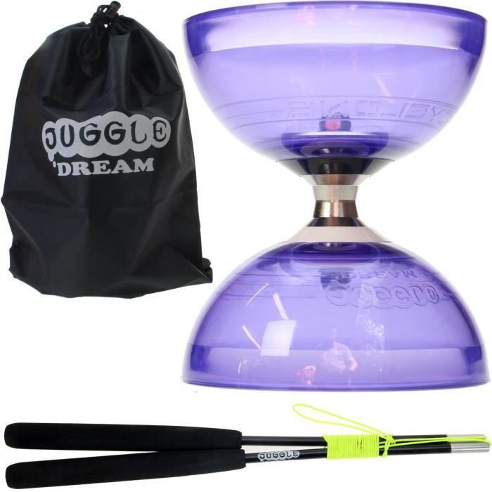 Kit diabolo Cyclone Quartz violet + baguettes superglass + sac de rangement