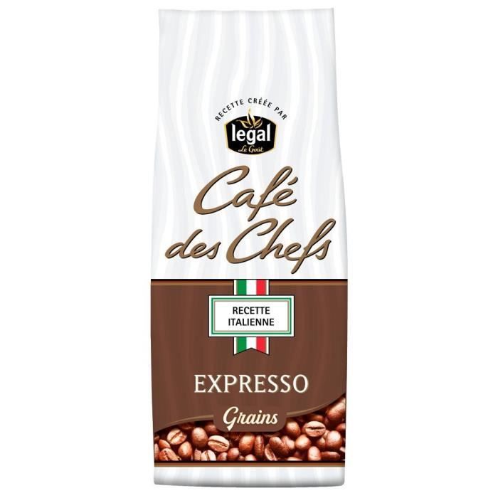 LEGAL Cafés des Chefs Expresso Recette Italienne Grains - 250 g