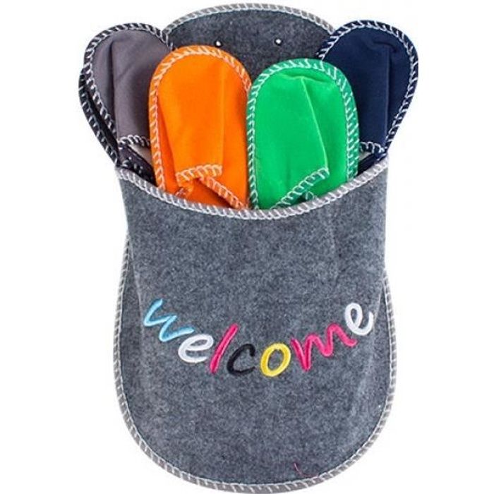 Pantoufle Géante Range-Chaussons Welcome
