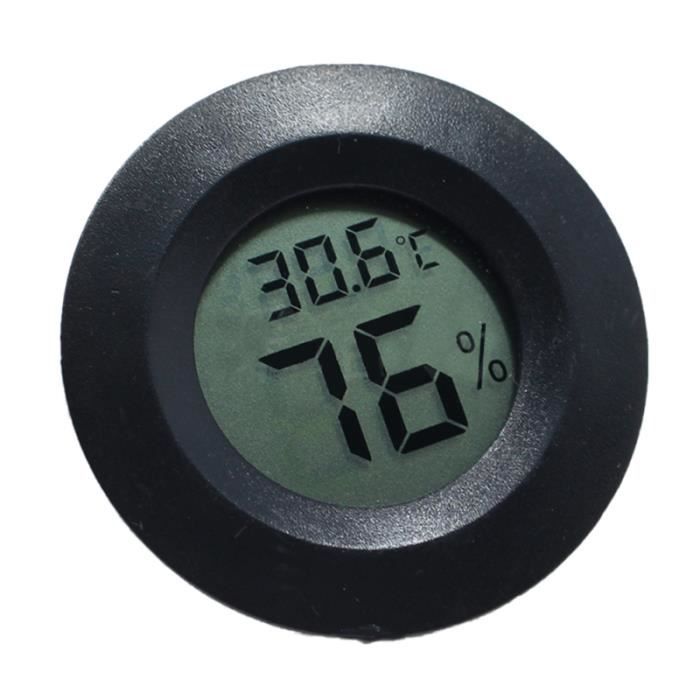 1 PC en forme ronde affichage numérique mesure de température humidité mètre thermomètre hygromètre pour intérieur chambre à