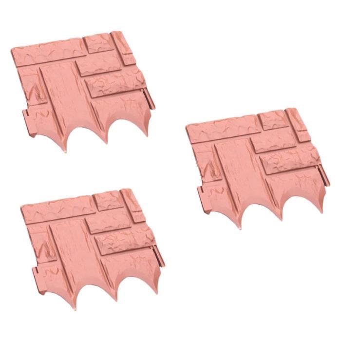3Pcs Emulation Clôture En Plastique Bordure De Jardin Creative Plant Protector Rouge