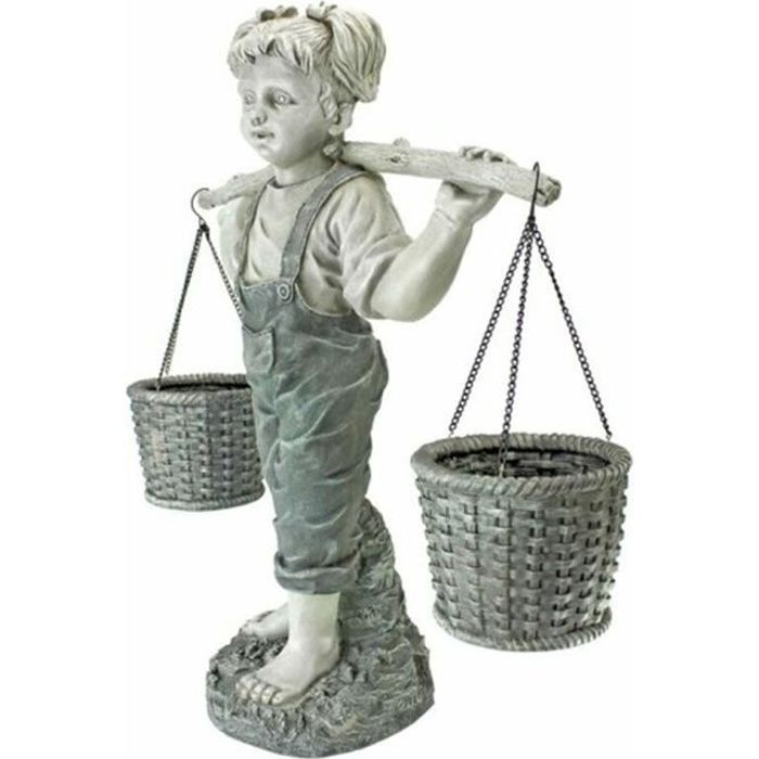 Statue de Jardin Petite fille Décoration pour maison jardin cour pelouse - 16 * 14,5 * 5,5 cm
