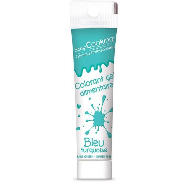 Colorant alimentaire gel - Bleu turquoise - Scrapcooking
