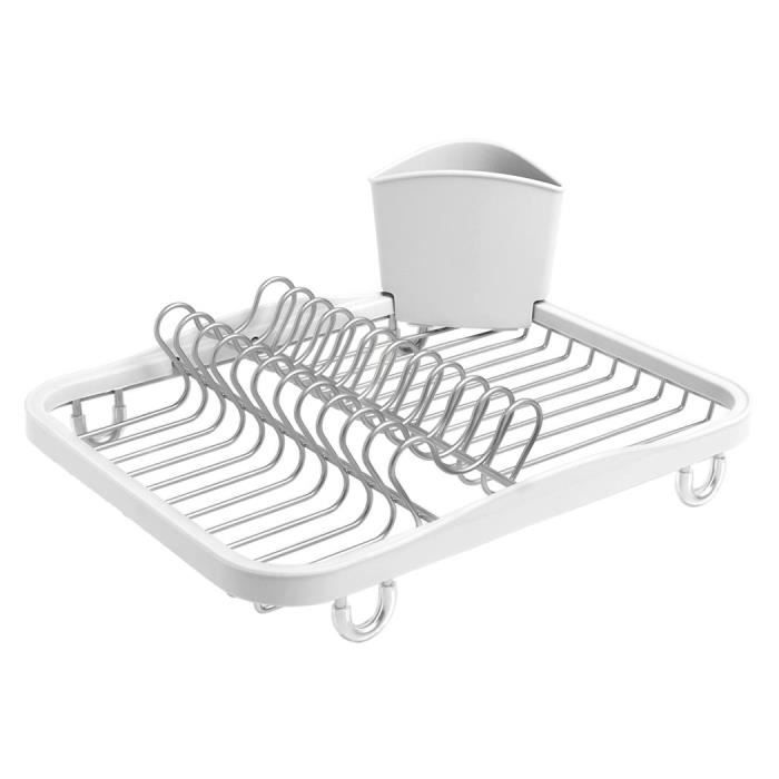 Umbra Sinkin white. Egouttoir à vaisselle Sinkin, avec porte-couverts amovible convient à l`évier ou au comptoir, blanc -