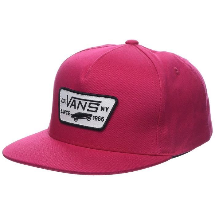 Vans Full Patch Snapback Casquette De Baseball, Rouge (Jazzy TCZ), Unique (Taille Fabricant: OS) Homme - VN000QPU-TCZ