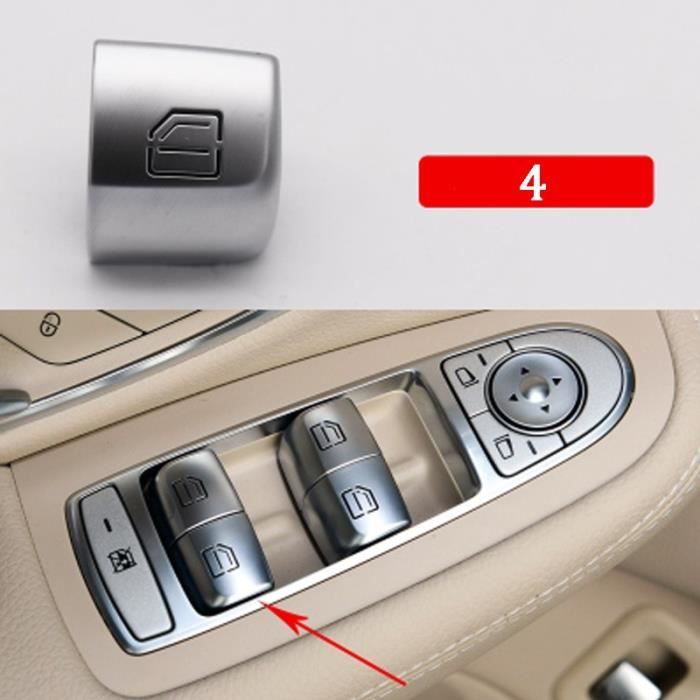 4 -Bouton de lève vitre intérieur de voiture,interrupteur pour Mercedes Benz classe C W205 C180 C200 C260 C300 C63 W204