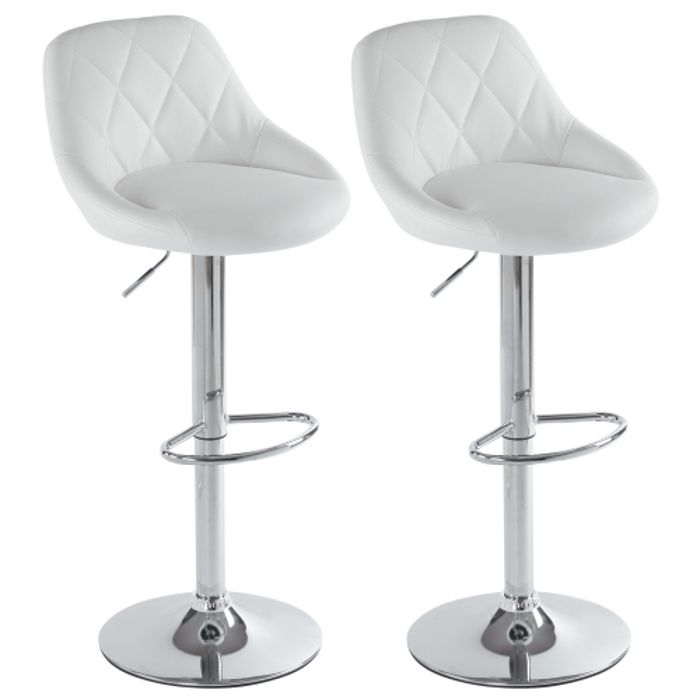 Lot de 2 Tabourets de Bar - Rotation à 360° et Hauteur Réglable - 47×49×83-103cm Lot de 2 Tabourets de Bar - Rotation à 360° et Hauteur Réglable - 47×49×83-103cm