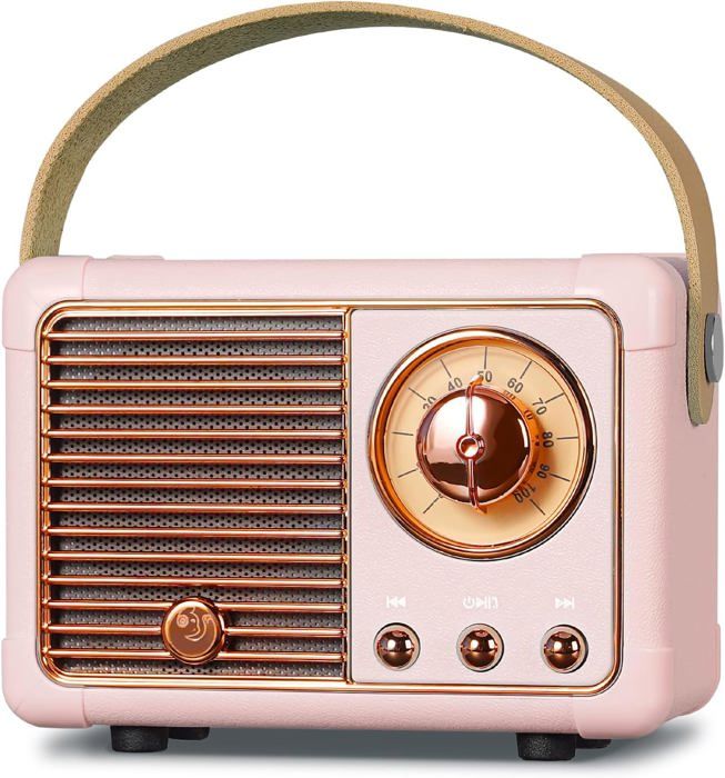 Radio Vintage Radio Dab-Dab +-Fm Portable Mini Haut-Parleur Bluetooth Rétro Radio Stéréo À L