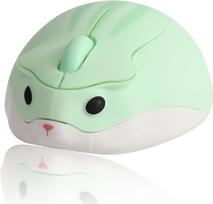 Souris Sans Fil Hamster Mignon – Souris Silencieuse 1200 DPI Pour Enfants, PC, Portable, Gaming – Cadeau Fun En Rose
