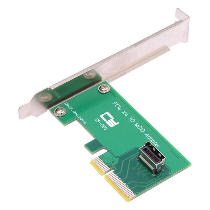Cablecc PCIe 4X To MCIO Mini Cool Edge IO Adapter - For PCIe NVMe U.2 SSD & Server Use