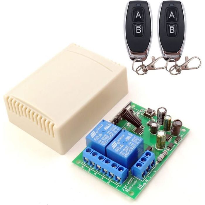Télécommande 433 MHz Copie 4 Boutons - Portée 500 M - Pour Porte De Garage, Ouvrage-porte - Duplication Facile - Batterie Incluse