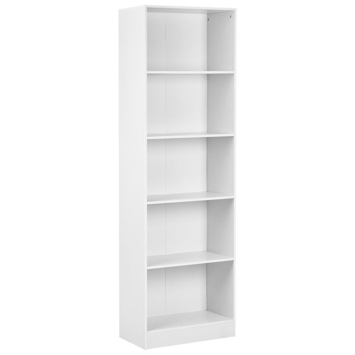 Bibliothèque 5 étagères WINNIPEG 174 cm Blanc Bibliothèque 5 étagères WINNIPEG 174 cm Blanc