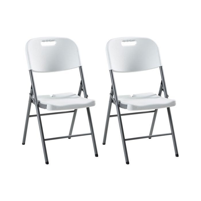Lot de 2 chaises de jardin CUGNOLI Pliant Blanc