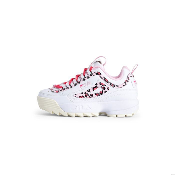 Baskets femme Fila Disruptor white-leopard Cdiscount Chaussures