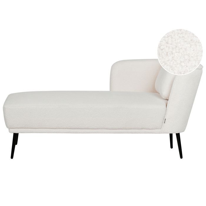 Chaise longue côté droit ARTHEZE Bouclé Blanc cassé