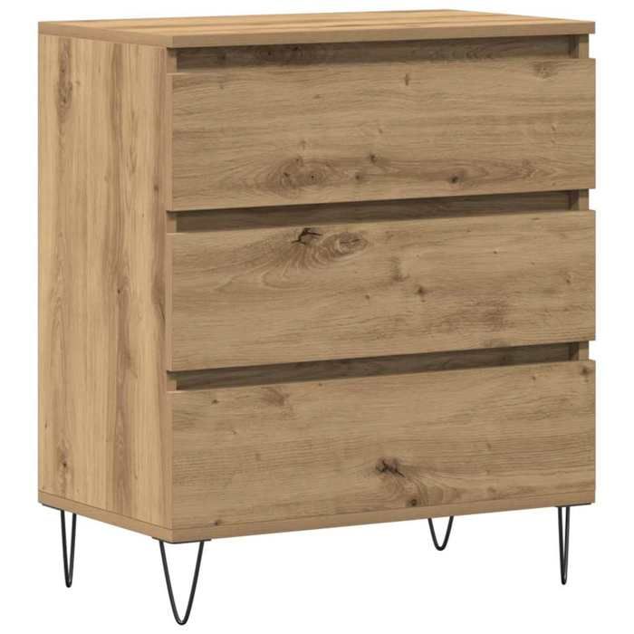 YUN@BUFFET BAS - MODERNE - Meuble TV avec tiroirs - Chêne Artisan 60x35x70 cm Bois dingénierie @7771@