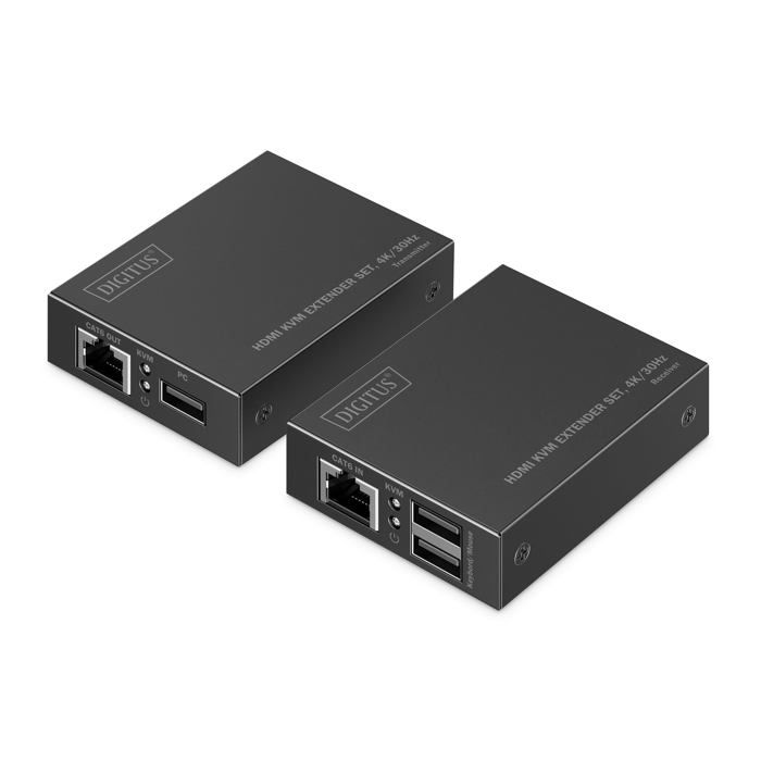 Kit prolongateur HDMI KVM - DIGITUS - DS-55357 - UHD 4k 30 Hz - Latence ultra faible - PoC