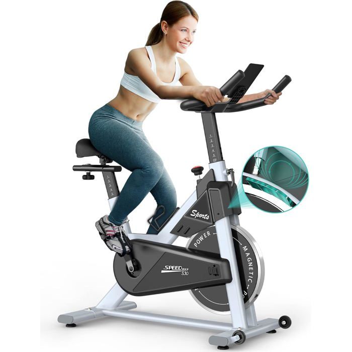 PASYOU S30 Vélo dAppartement Magnétique à Entraînement Par Courroie Avec