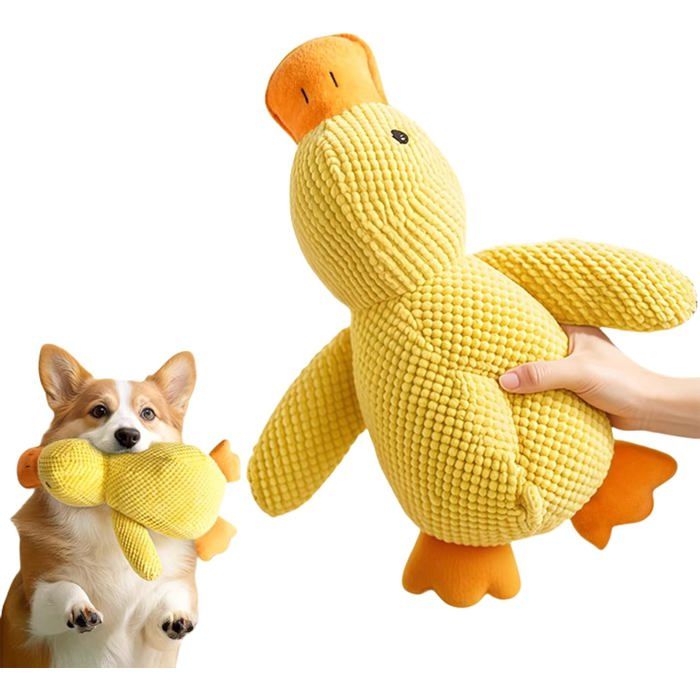 Meilleurs prix pour Jouet pour chien - KZQ - Canard anti-stress - Indestructible - Tissu doux - Taille moyenne