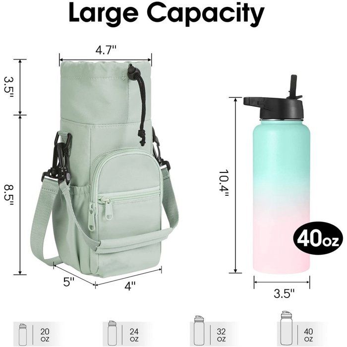 Porte-bouteille - Sacoche bandoulière pour bouteille deau - Sac à bandoulière - Sac isotherme pour bouteille deau - Sac de sport