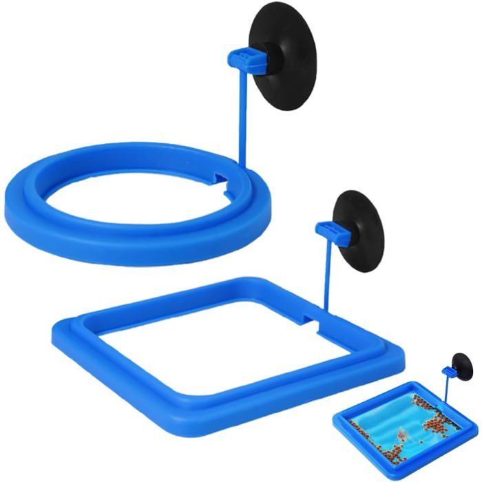 Comparer les prix de Lot de 2 Anneaux dAlimentation Automatiques pour Aquarium Anneaux Flottants pour Nourriture (pour Guppy Betta Poisson Rouge)