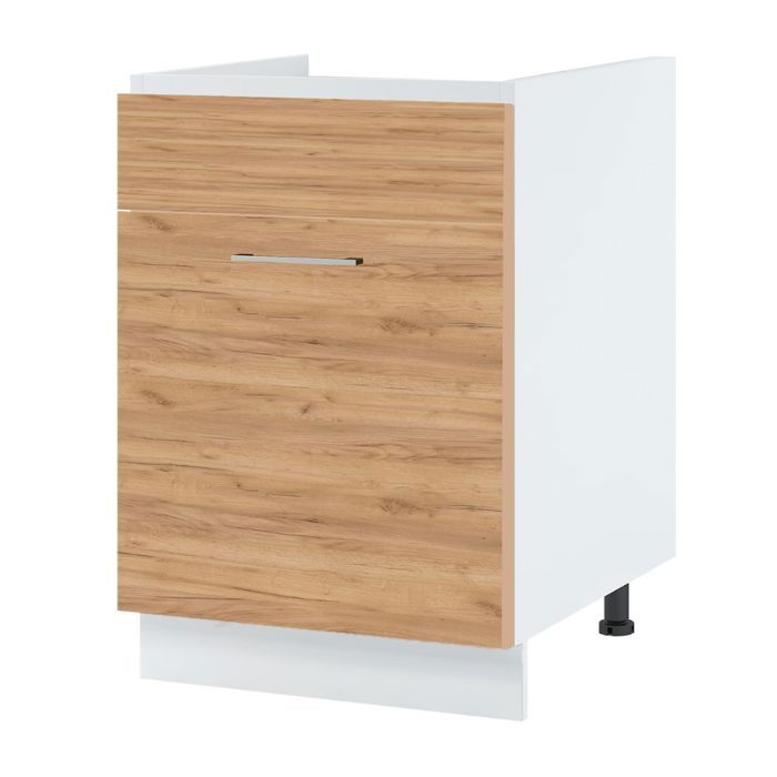 Meuble sous-évier Bellissi Chene 1 porte coulissante L 80 cm - Cuisineandcie Meuble sous-évier Bellissi Chene 1 porte coulissante L 80 cm - Cuisineandcie