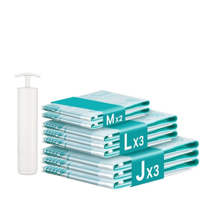 Housses de Rangement sous Vide Lot de 8 Transparents