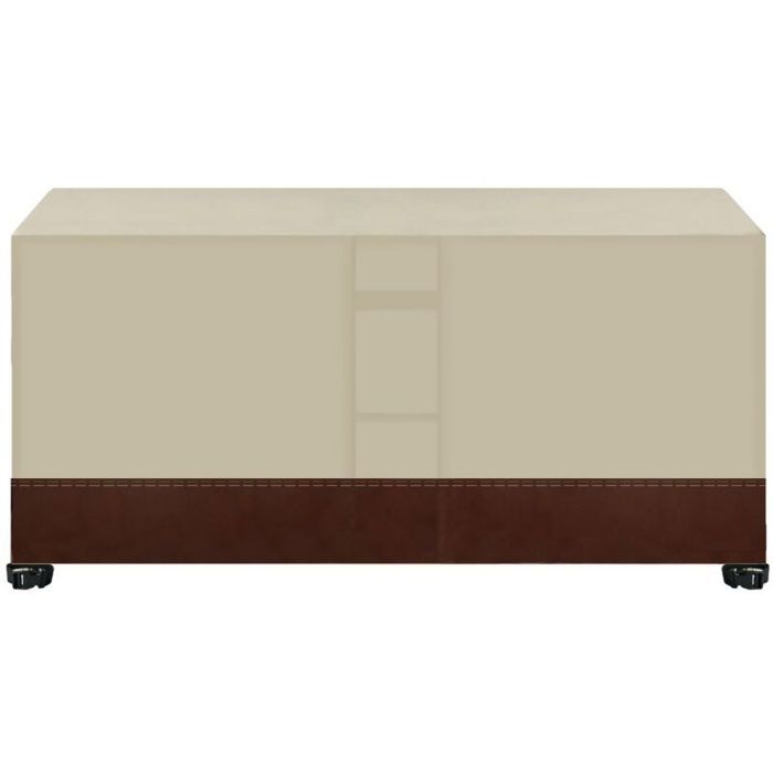 Housse Salon De Jardin Rectangulaire Housse De Meuble Oxford Carré avec ÉVents pour Table Chaise Meubles-Beige+Brown225x116x82cm