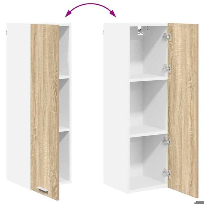 Rangement de cuisine - Armoire suspendue avec stockage Chêne Sonoma 30x31x100 cm - Buffet Vaisselier Rangement@324755