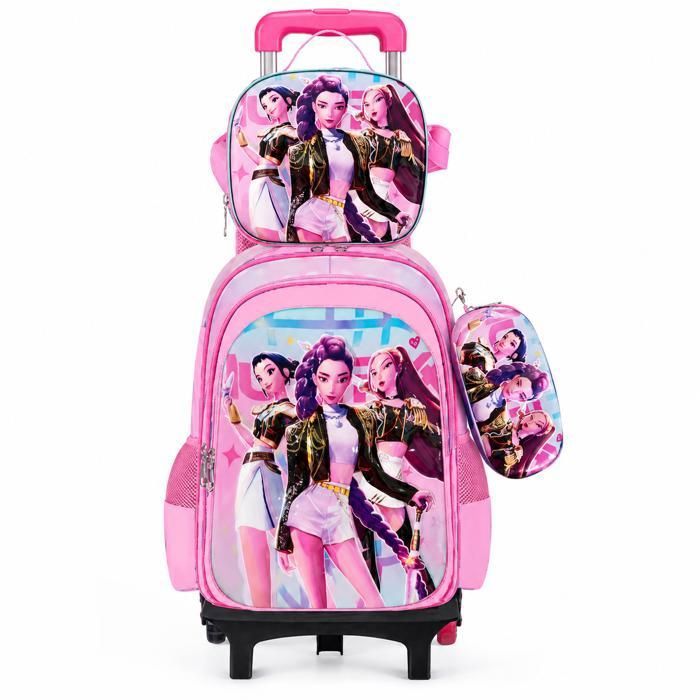 Sac à dos Ensemble scolaire APROSP Rumi zoey  Mira IdolStar 3 pièces trousse sac repas style KPOP fille. b