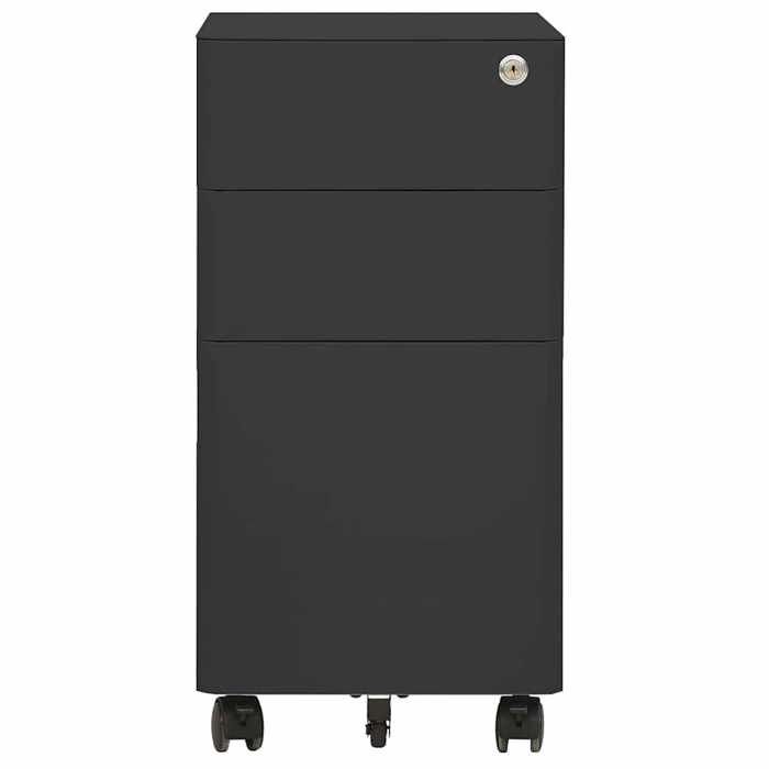 Acier Armoire à dossiers moderne - Classeur mobile - Anthracite 30x45x59 cm Acier CC923